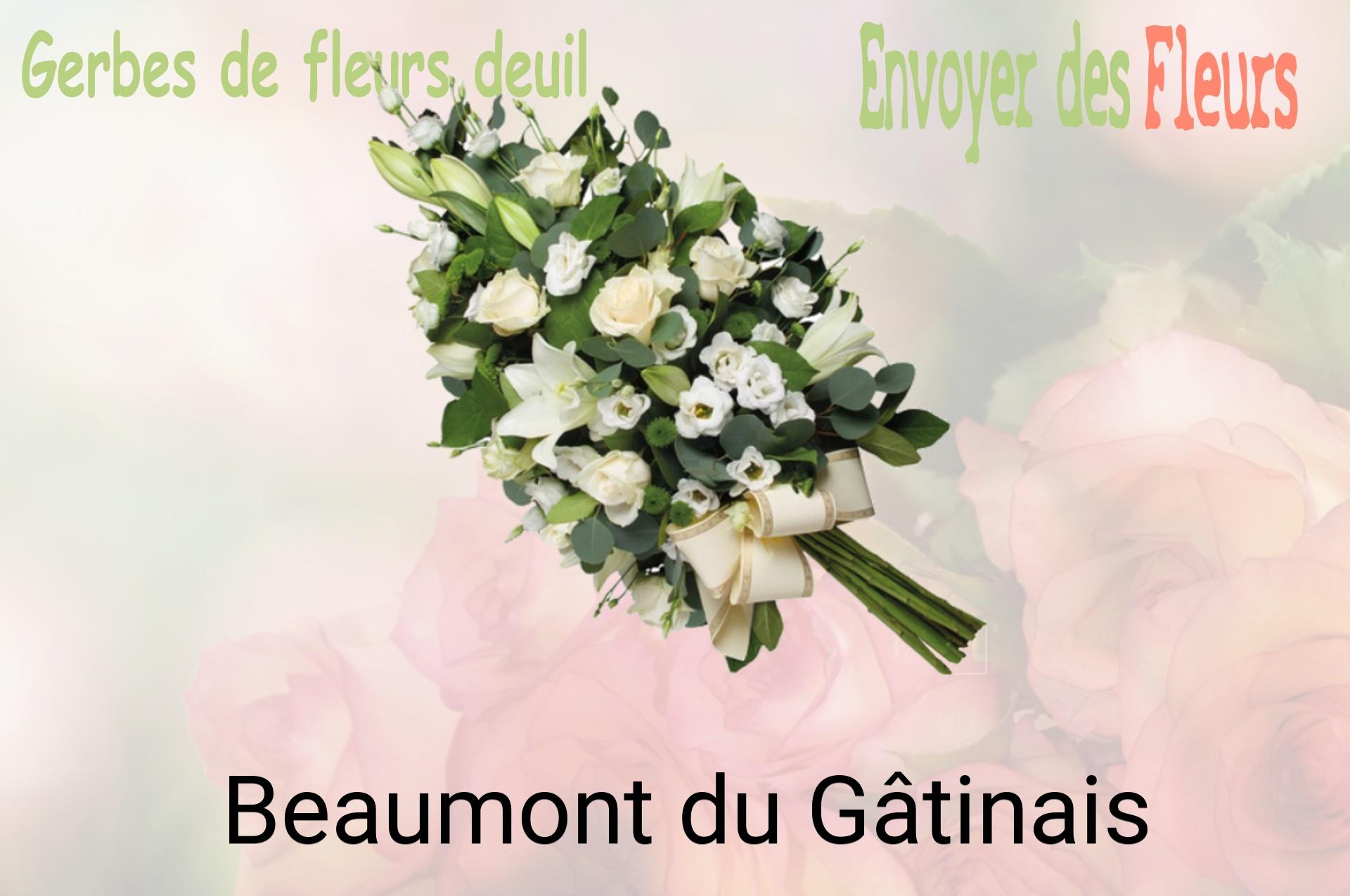 Gerbe de fleurs de deuil livrée à Beaumont-du-Gâtinais